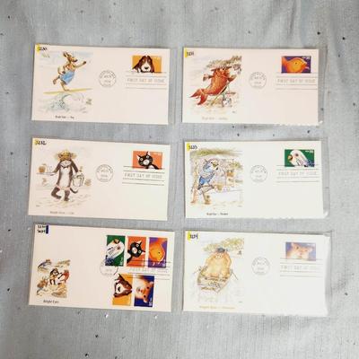 FIRST DAY OF ISSUE STAMPS - BRIGHT EYES CARTOON -