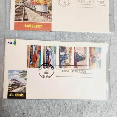 FIRST DAY OF ISSUE STAMPS -  1999 TRAINS