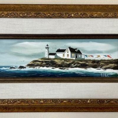 Original Oil Painting By California Artist Patti Rock House By The Sea