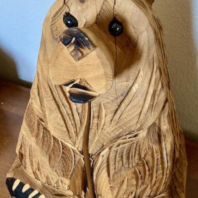 Carved Wooden Bear