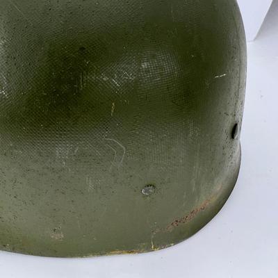 Original 1970s US Army Military M1 Steel Helmet Liner 8" high marked no straps