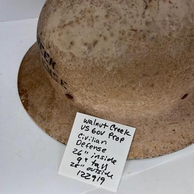 Original U.S. Government Property WWII Walnut Creek Ca Civil Defense Helmet
