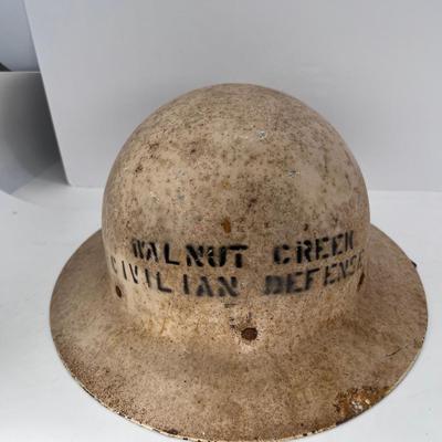 Original U.S. Government Property WWII Walnut Creek Ca Civil Defense Helmet