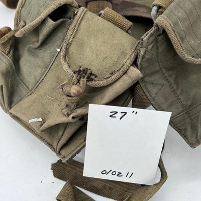 Vintage Chinese Army WWII Ammo Belt 7.8 Canvas