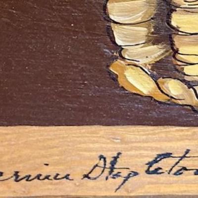 Bernice Stapleton Floral Painting On Wood