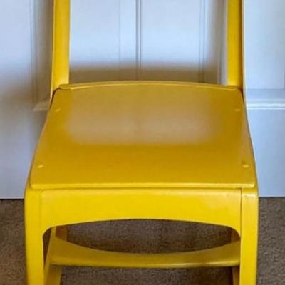 Vintage Yellow School Desk Chair