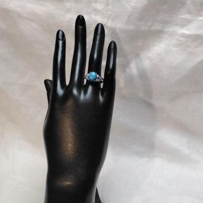 Turquoise and Tanzanite  925 Ring Size 7