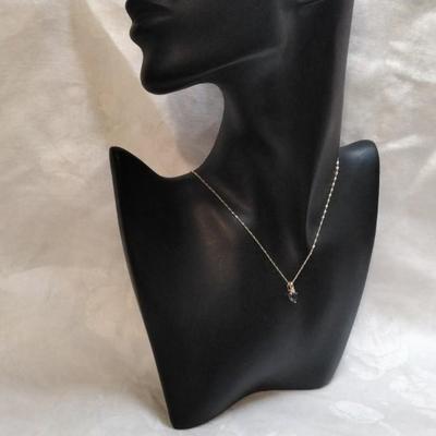 Sapphire and Diamond 10k Necklace