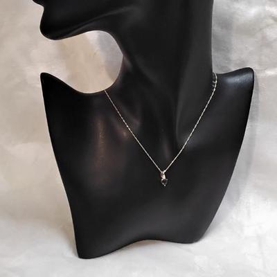 Sapphire and Diamond 10k Necklace