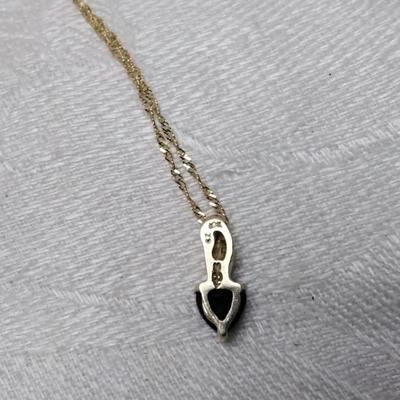 Sapphire and Diamond 10k Necklace