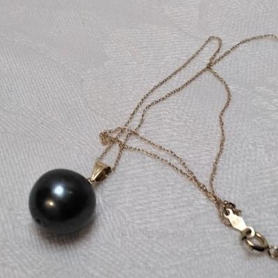 New 11mm Tahitian Pearl 18K Bale 14K 18" Necklace