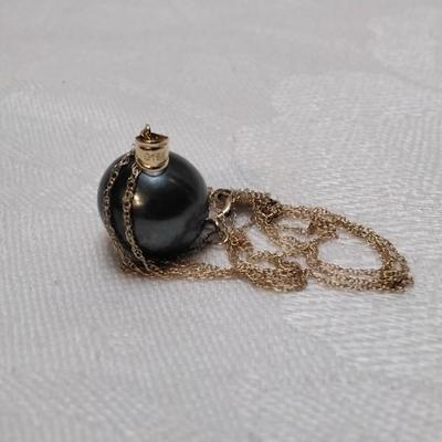 New 11mm Tahitian Pearl 18K Bale 14K 18" Necklace