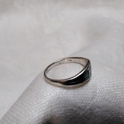 Pale Blue Opal 925 Ring Size 8