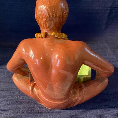 Vintage Tribal Man Candy Dish