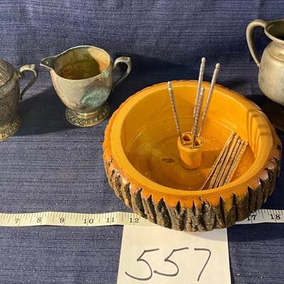 Nut Bowl and Sliver Plate