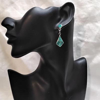Vintage Turquoise 925 Earrings