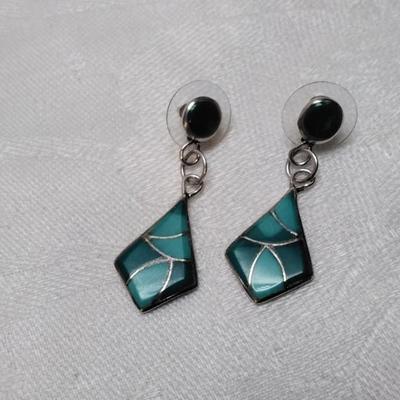 Vintage Turquoise 925 Earrings