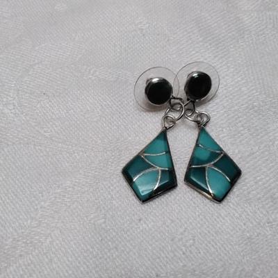 Vintage Turquoise 925 Earrings