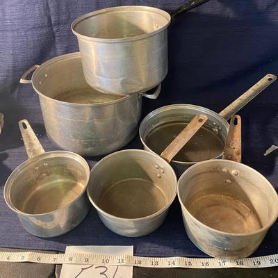 Vintage Aluminum Pots and Pans