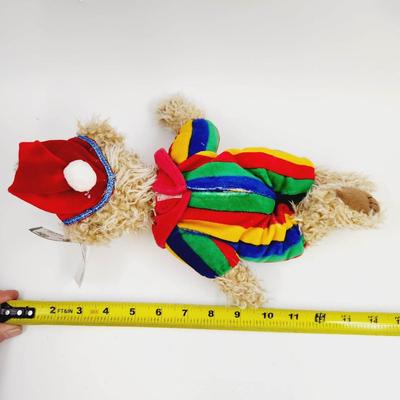 HANDCRAFTED WITH LOVE - JINGLES THE JOKER BEAR BY JOAN