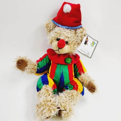 HANDCRAFTED WITH LOVE - JINGLES THE JOKER BEAR BY JOAN