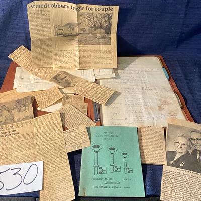 1973 Rebekah Notes and Newspaper Clippings