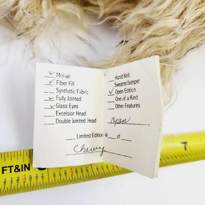 CELIAS TEDDYS - CHEWY MOHAIR FULLY JOINTED TEDDY BEAR -