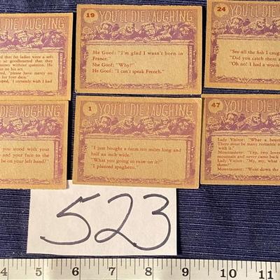 Vintage Topps Youâ€lol Die Laughing Cards