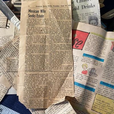 Vintage Newspaper Clippings