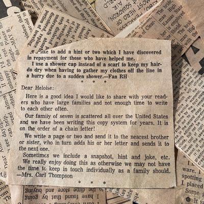 Vintage Newspaper Clippings