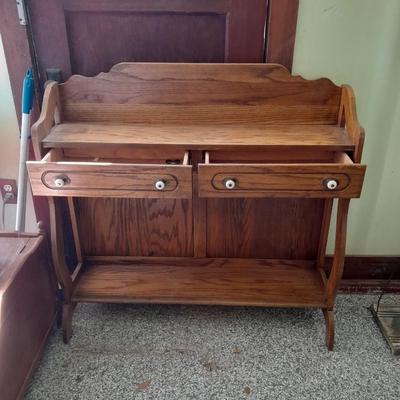 Two drawer Antique server / crock cupboard