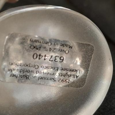 Antique FENTON clear glass boy & girl figures with vintage mirrored stand and clear glass ice skater