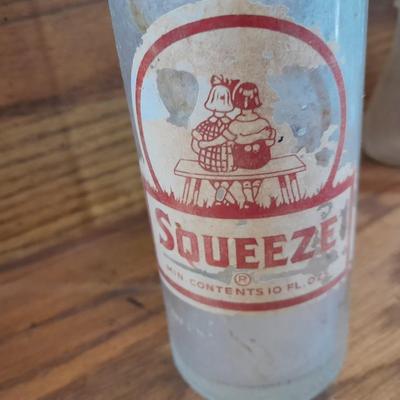 Eight Old glass bottles Squeeze drink, Canada Dry and more