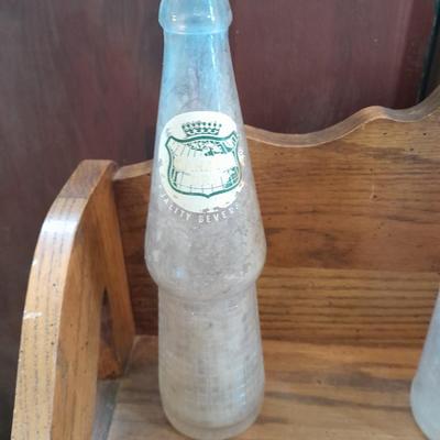 Eight Old glass bottles Squeeze drink, Canada Dry and more