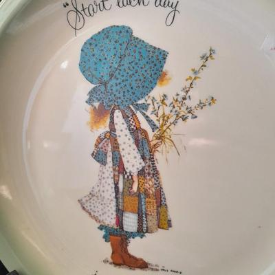 Holly Hobbie Collector's Edition decorative plates, and small Holly Hobbie canister