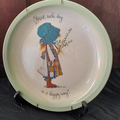 Holly Hobbie Collector's Edition decorative plates, and small Holly Hobbie canister