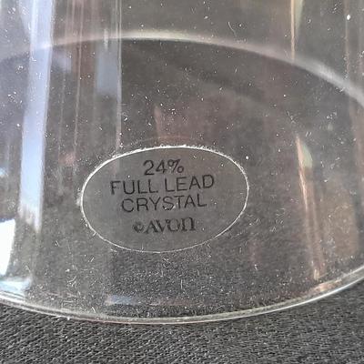 Two floral design 24% full lead crystal Avon Bells