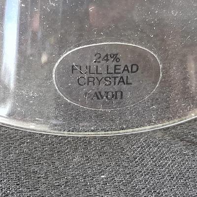 Two floral design 24% full lead crystal Avon Bells