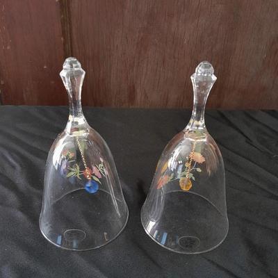 Two floral design 24% full lead crystal Avon Bells
