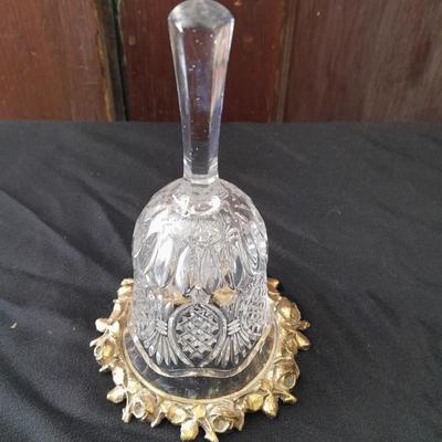 Two vintage bells Imperial Glass Iridescent Suzanne Colonial Belle Bell Bride 24% lead crystal bell