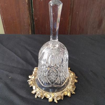 Two vintage bells Imperial Glass Iridescent Suzanne Colonial Belle Bell Bride 24% lead crystal bell