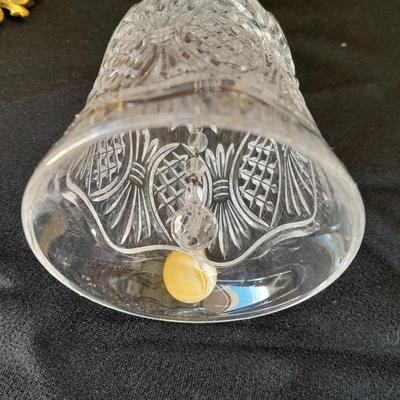 Two vintage bells Imperial Glass Iridescent Suzanne Colonial Belle Bell Bride 24% lead crystal bell