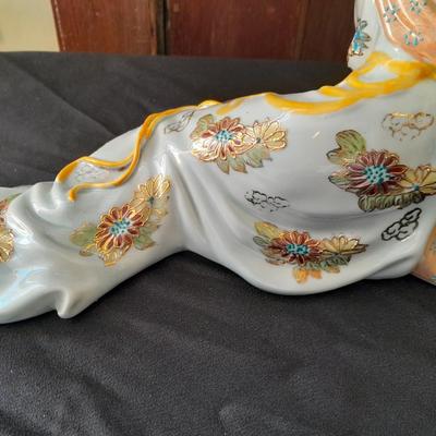 Vintage porcelain Geisha Girl Mid Century with Harukoma and Osome Art postcards