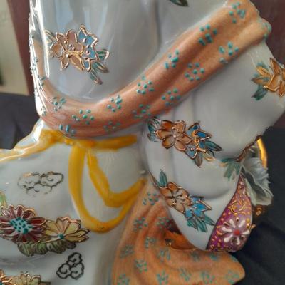 Vintage porcelain Geisha Girl Mid Century with Harukoma and Osome Art postcards