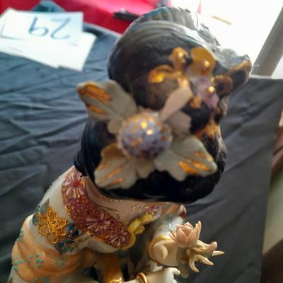 Vintage porcelain Geisha Girl Mid Century with Harukoma and Osome Art postcards