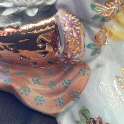 Vintage porcelain Geisha Girl Mid Century with Harukoma and Osome Art postcards