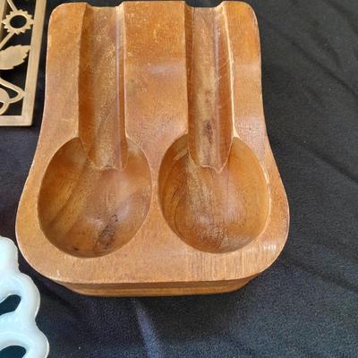 Avon Milk glass hobnail perfume bottle and other collectables