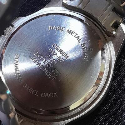 Vintage silver tone CG men's watch and Advance Quartz watch with date window