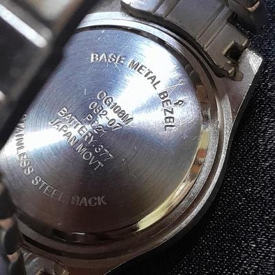 Vintage silver tone CG men's watch and Advance Quartz watch with date window