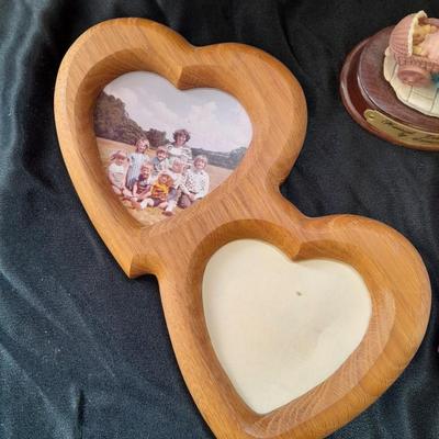 Variety of home decorative items bridge playing cards, candle, Love plate, tin and more